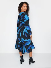 M&Co Blue Wrap Dress - Image 2 of 4