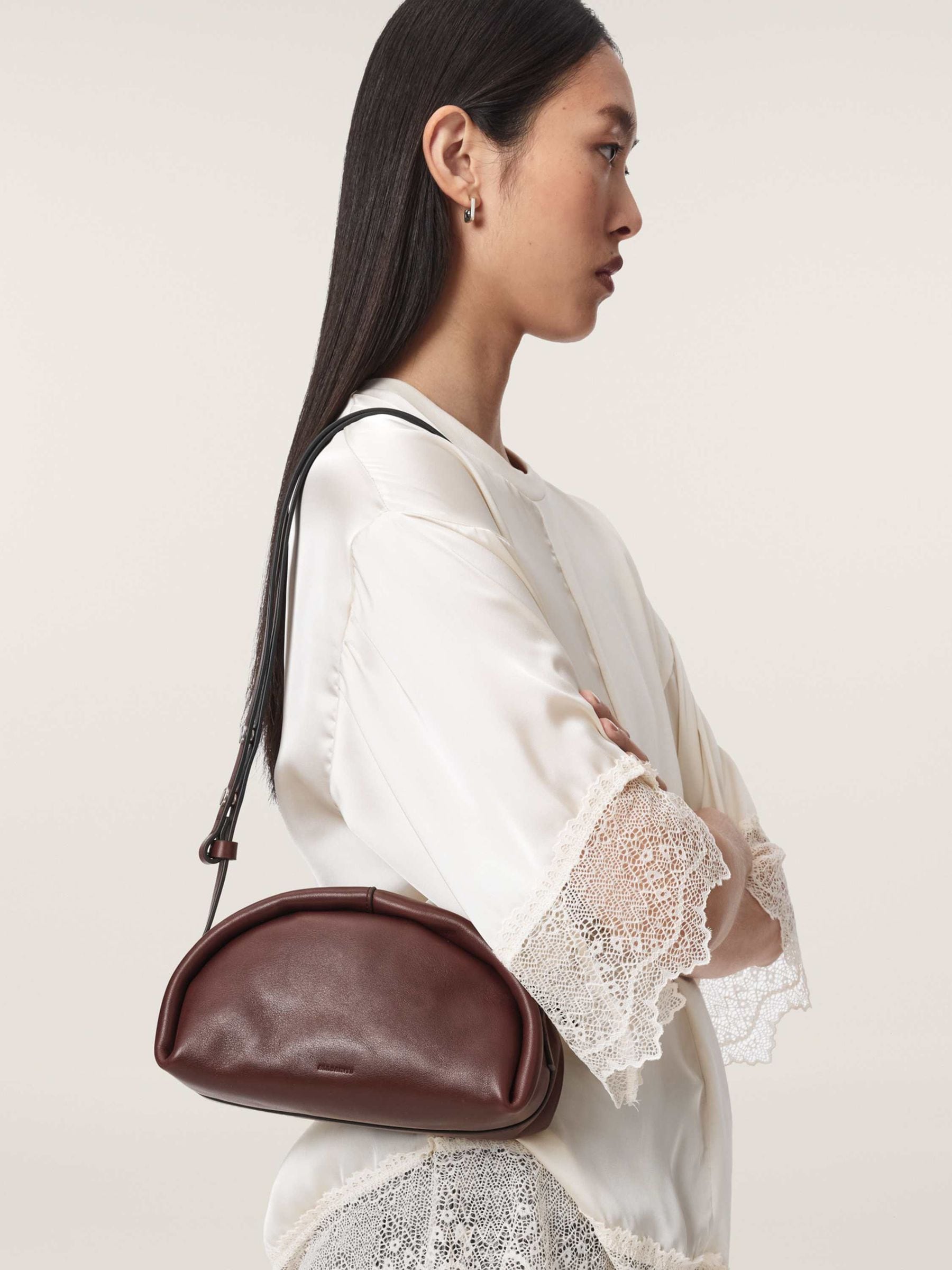 Allsaints Women's Red Rosalie Arc Leather Crossbody Bag, One Size - Image 3