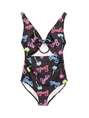 Vanilla Underground Black Ladies Barbie Print Swimsuit - Image 1 of 10