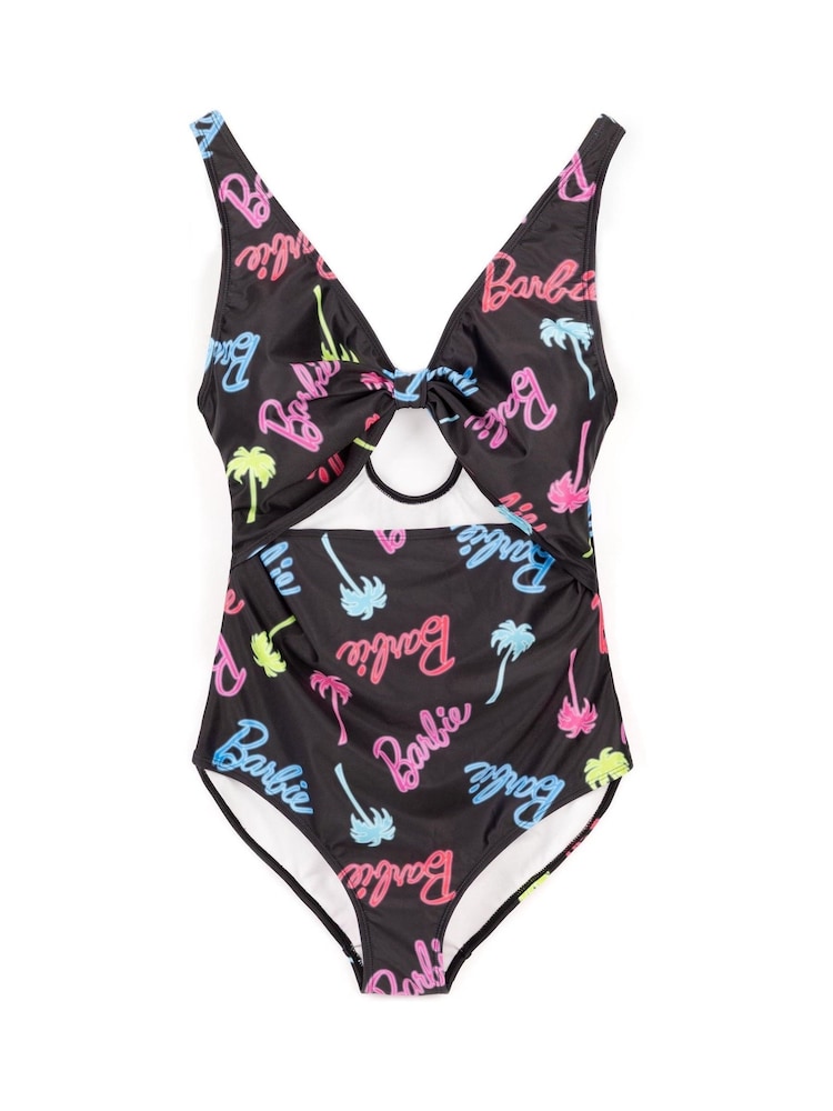 Vanilla Underground Black Ladies Barbie Print Swimsuit - Image 1 of 10