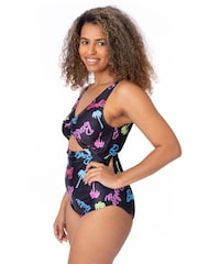 Vanilla Underground Black Ladies Barbie Print Swimsuit - Image 8 of 10