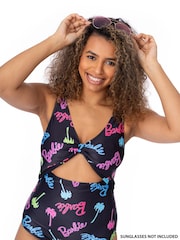 Vanilla Underground Black Ladies Barbie Print Swimsuit - Image 9 of 10