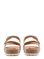 Jones Bootmaker Grey Metallic Tabatha Leather Mule Sandals - Image 3 of 6