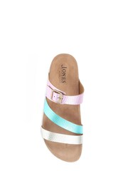 Jones Bootmaker Grey Metallic Tabatha Leather Mule Sandals - Image 4 of 6