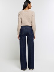 River Island Blue High Rise Wide Leg Jeans - Image 2 of 5