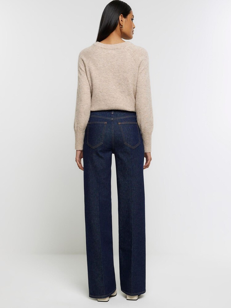 River Island Blue High Rise Wide Leg Jeans - Image 2 of 5
