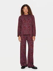 Saint Tropez Red Averie Long Sleeve Looose Fit Blouse - Image 3 of 6