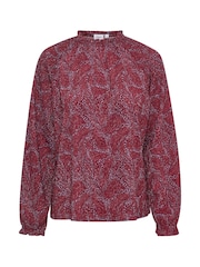 Saint Tropez Red Averie Long Sleeve Looose Fit Blouse - Image 5 of 6
