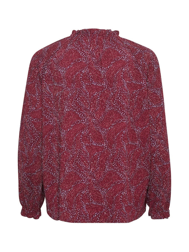 Saint Tropez Red Averie Long Sleeve Looose Fit Blouse - Image 6 of 6 Saint Tropez Red Averie Long Sleeve Looose Fit Blouse - Image 6 of 6