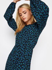 PixieGirl Petite Blue Tie Waist Midaxi Dress - Image 4 of 4
