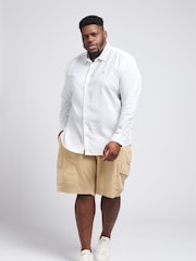 U.S. Polo Assn. White Linen Blend Relaxed Long Sleeve Shirt - Image 4 of 6