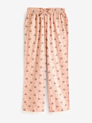 Laura Ashley Orange Wilmcote Print Textured 100% Cotton Lace Insert Cami and Trousers Pyjamas - Image 7 of 7