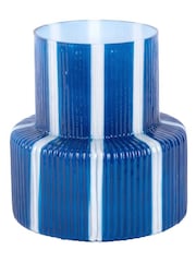 Present Time Cobalt Blue Rayado Retro Wide Vase - Image 3 of 3