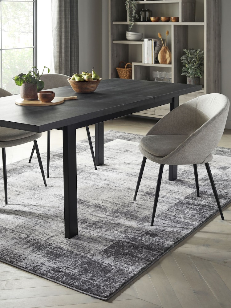 Grey Textured Border Rug - Image 1 of 6