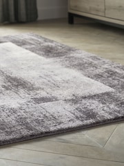 Grey Textured Border Rug - Image 2 of 6