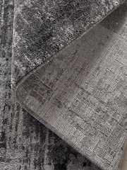 Grey Textured Border Rug - Image 5 of 6