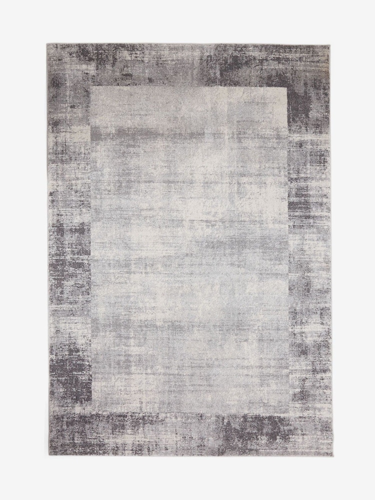 Grey Textured Border Rug - Image 6 of 6