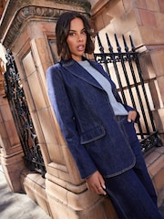 Rinse Blue Premium Denim Blazer - Image 1 of 10