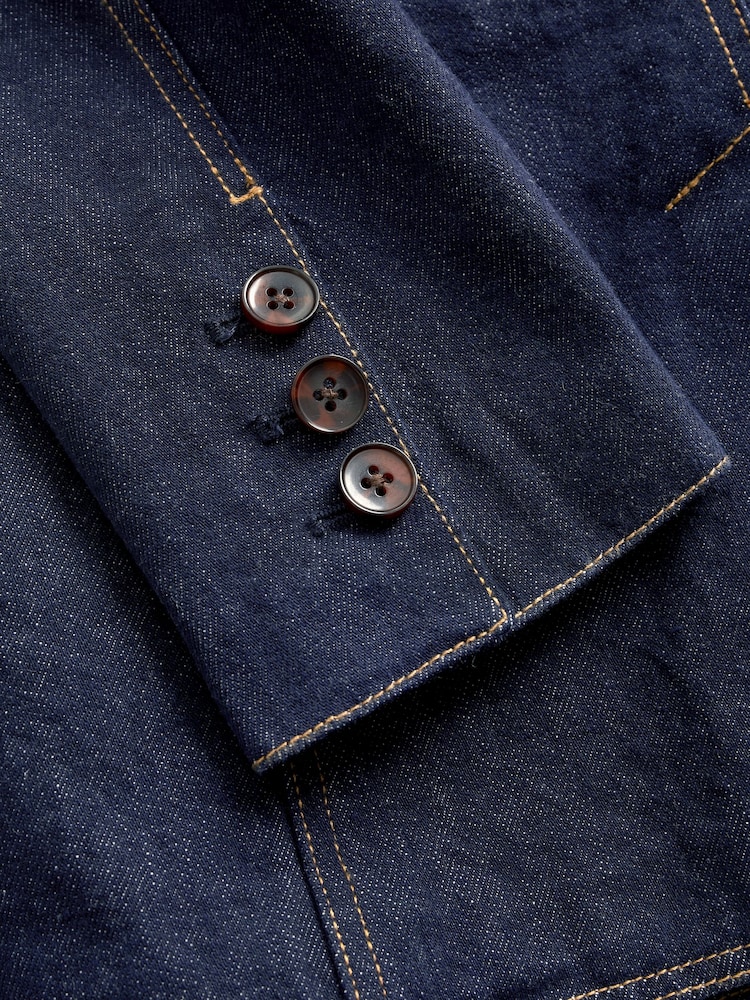 Rinse Blue Premium Denim Blazer - Image 10 of 10