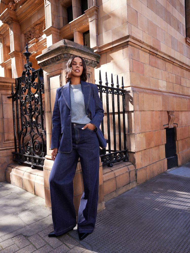 Rinse Blue Premium Denim Blazer - Image 2 of 10