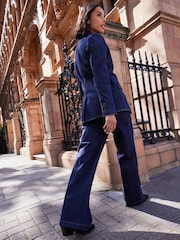 Rinse Blue Premium Denim Blazer - Image 4 of 10