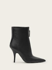 AllSaints Black Vera Zip Boots - Image 1 of 5