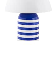 Leitmotiv Cobalt Blue W. White Rayado Bright Table Lamp - Image 3 of 3