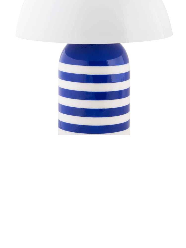 Leitmotiv Cobalt Blue W. White Rayado Bright Table Lamp - Image 3 of 3