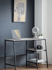 Julian Bowen Grey Staten Concrete Effect Desk - Image 1 of 4
