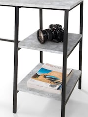 Julian Bowen Grey Staten Concrete Effect Desk - Image 3 of 4