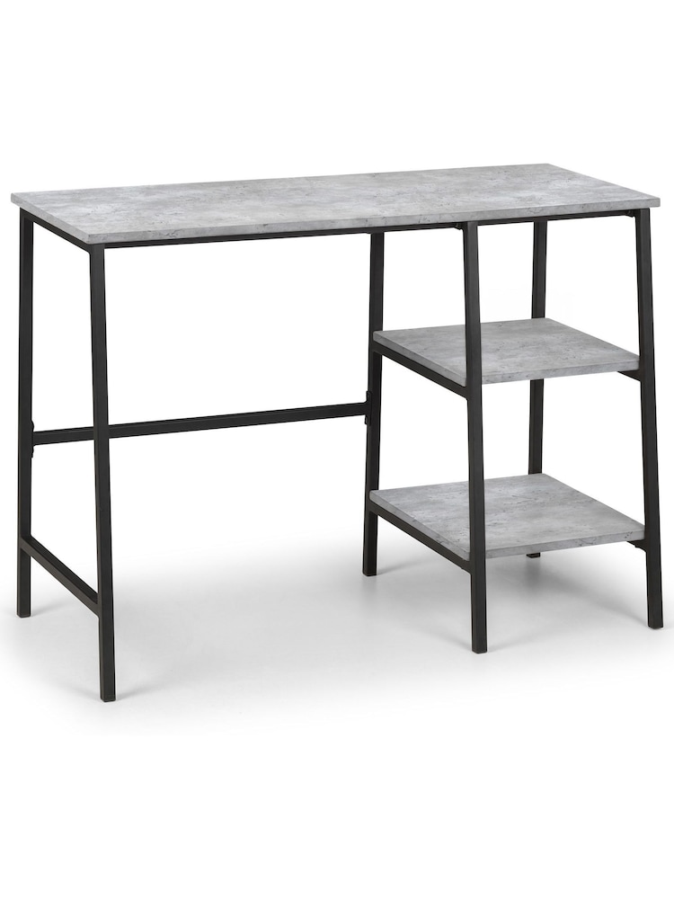 Julian Bowen Grey Staten Concrete Effect Desk - Image 4 of 4