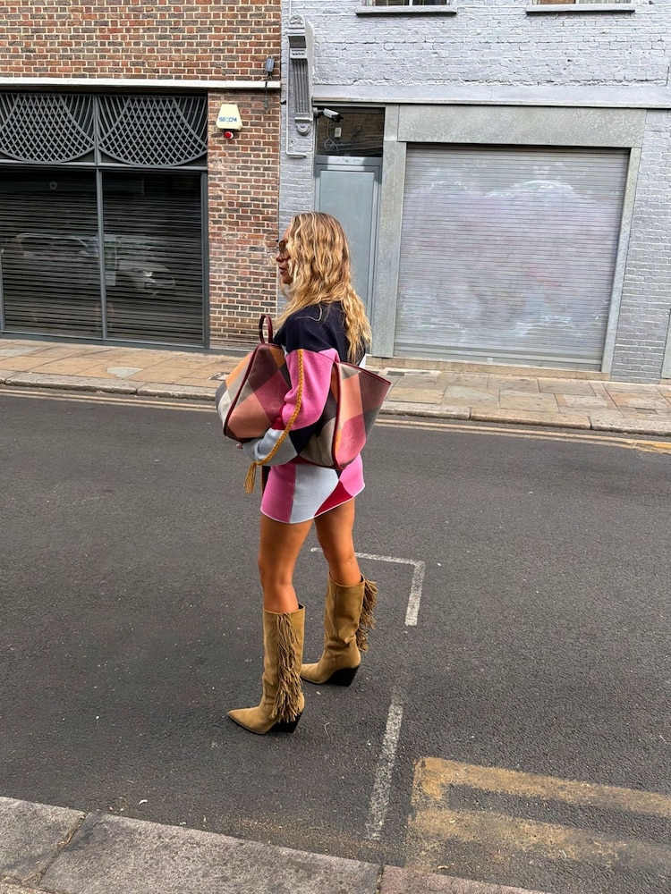 Never Fully Dressed Pink Argyle Mini Skirt - Image 5 of 5 Never Fully Dressed Pink Argyle Mini Skirt - Image 5 of 5