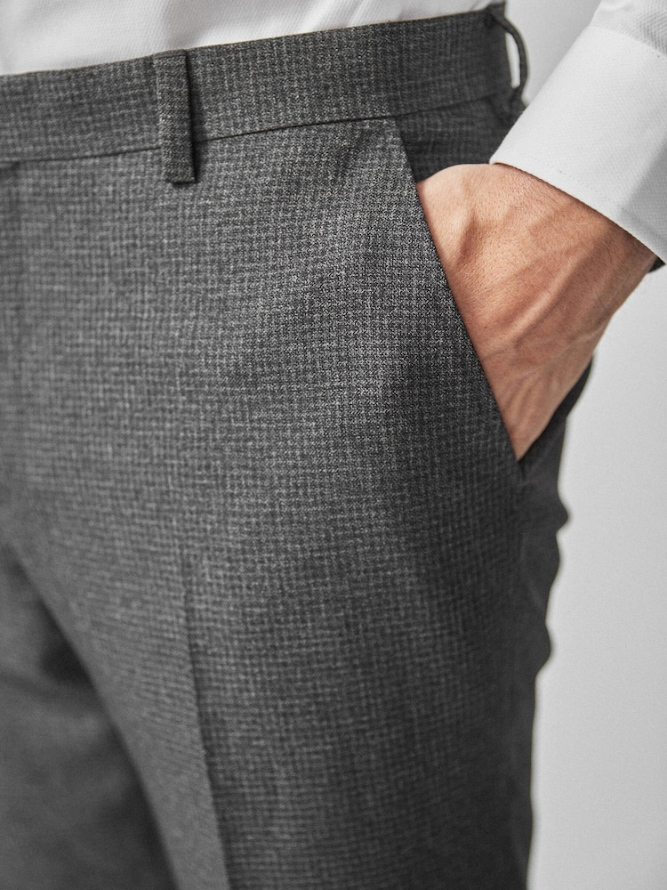 Grau - Tailored Fit - Anzug mit Hahnentrittmuster: Hose - Bild 4 von 4 Grau - Tailored Fit - Anzug mit Hahnentrittmuster: Hose - Bild 4 von 4