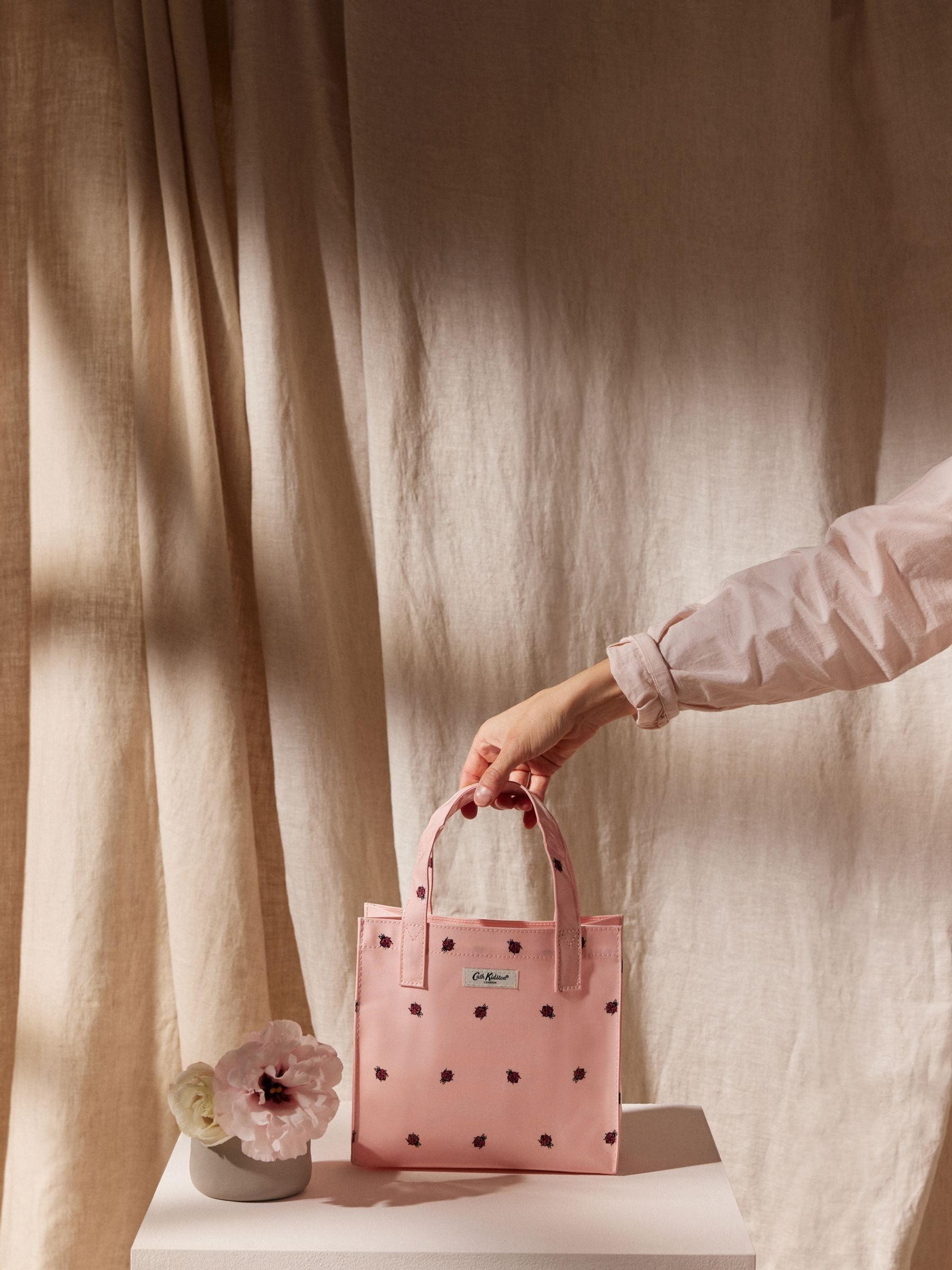 Buy Cath Kidston Pink Ladybird Print Small Coated Bookbag from Next Luxembourg