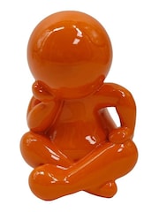 Present Time Bright Orange Amigo Sitting Medium Statue - Image 1 of 4