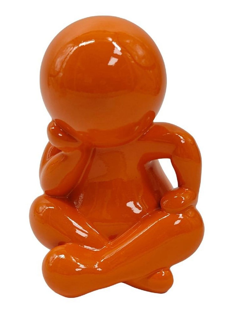 Present Time Bright Orange Amigo Sitting Medium Statue - Image 1 of 4 Present Time Bright Orange Amigo Sitting Medium Statue - Image 1 of 4