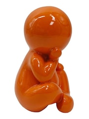 Present Time Bright Orange Amigo Sitting Medium Statue - Image 2 of 4