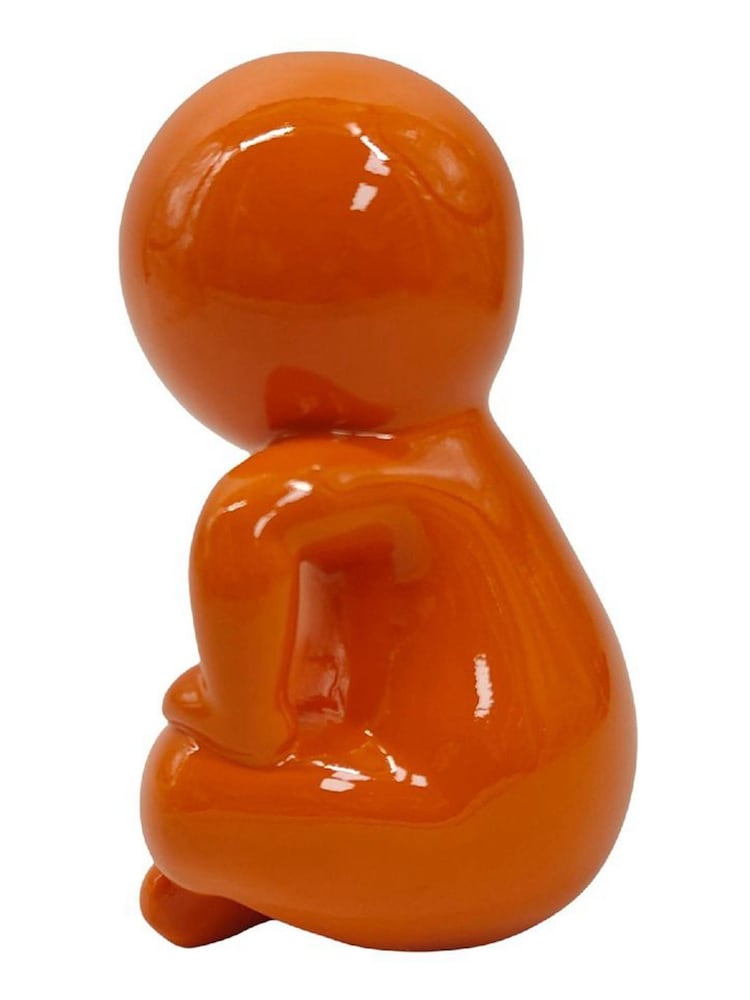 Present Time Bright Orange Amigo Sitting Medium Statue - Image 4 of 4 Present Time Bright Orange Amigo Sitting Medium Statue - Image 4 of 4