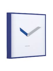 Karlsson Cobalt Blue Cool Retro Cuadrado Wall Clock - Image 3 of 5