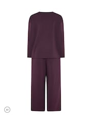 أرجواني - Evans Long Sleeve Top & Wide Leg Trousers - Image 6 of 6