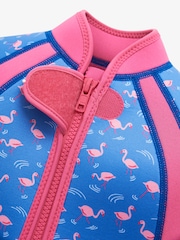 JoJo Maman Bébé Blue Floral Print Junior Wetsuit - Image 3 of 3