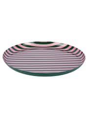 Present Time Retro Green W. Soft Pink Animado Large Retro Plate - Image 1 of 3