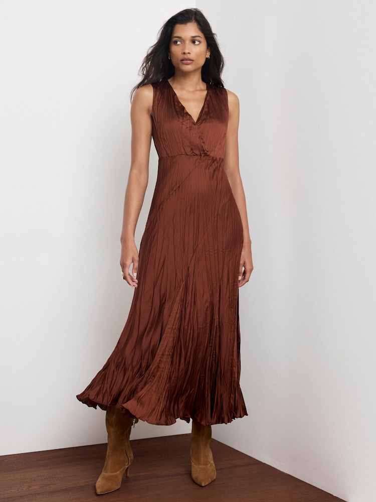 Mint Velvet Brown Ultimate Multitasker Midi Dress - Image 2 of 8