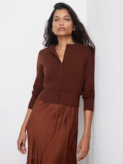 Mint Velvet Brown Ultimate Multitasker Midi Dress - Image 3 of 8