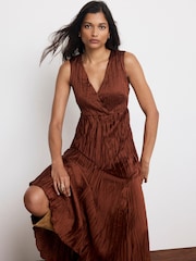 Mint Velvet Brown Ultimate Multitasker Midi Dress - Image 5 of 8