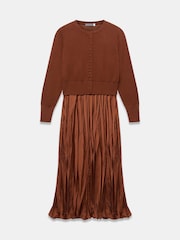 Mint Velvet Brown Ultimate Multitasker Midi Dress - Image 7 of 8