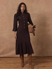 Mint Velvet Red Denim Midi Shirt Dress - Image 5 of 8