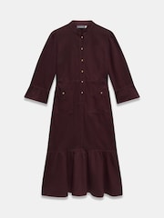 Mint Velvet Red Denim Midi Shirt Dress - Image 7 of 8