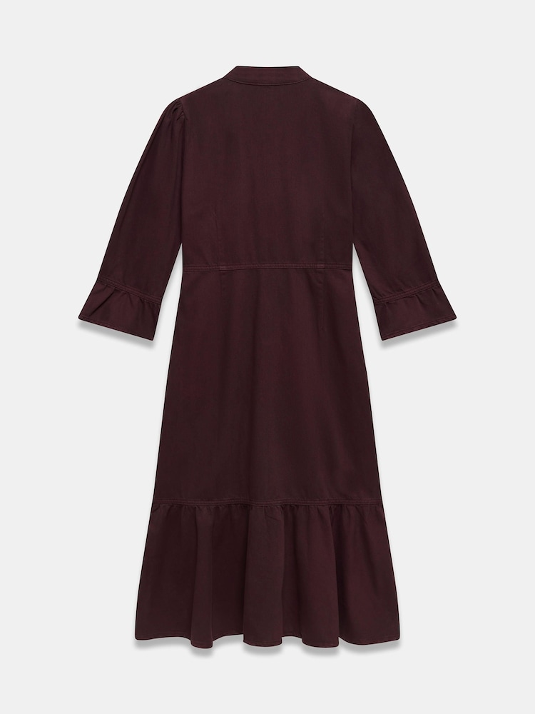 Mint Velvet Red Denim Midi Shirt Dress - Image 8 of 8 Mint Velvet Red Denim Midi Shirt Dress - Image 8 of 8