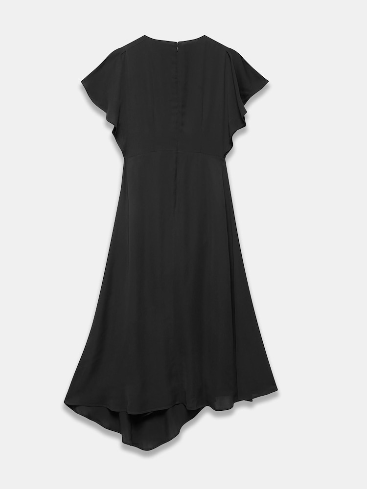 Negro - Vestido drapeado asimétrico a media pierna de Mint Velvet - Imagen 8 de 8 Negro - Vestido drapeado asimétrico a media pierna de Mint Velvet - Imagen 8 de 8